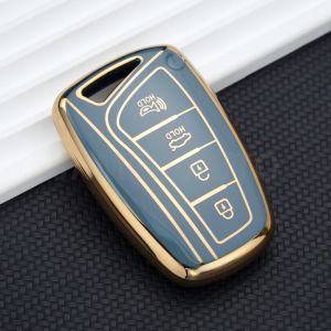 เคสกุญแจรีโมท TPU สำหรับรถยนต์ฮุนได แกรนด์เจอร์ HG ซีดาน เจเนซิส G80 ซานตาเฟ่ 3DM แกรนด์ซานตาเฟ่ 2018 IX45 อีควัส อาเซรา