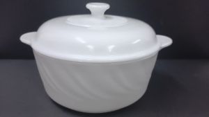 Premium Opal Serving Bowl Pot with Cover