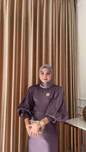 BISA COD - BEST SELER LYODRAA DRES BAHAN ARMANY SILK DRES KONDANGAN WUDHU FRIENDLY DRESS BRIDESMAID PESTA DRES SATIN POLOS