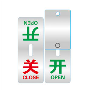 Stainless Steel Valve Switch Tag 360 Degree Rotation Always Open Always Close Status Tag Pipe Identification Switch Tag Machine Equipment Valve Tag