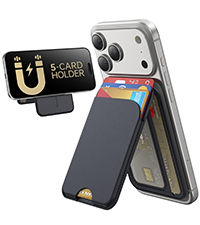 for MagSafe Wallet 5 Card Holder Slim Leather Magnetic Wallet for iPhone 17/16/15/14/13/12 Pro Max Plus Air Series 1 Card Slo