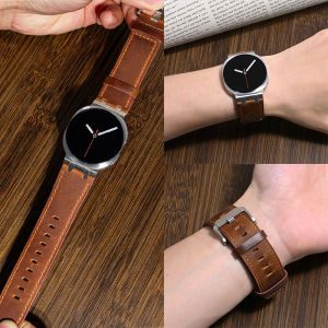 Leather Strap For Samsung Galaxy Watch 8 40mm 44mm 8 Classic 46mm Fine Vintage Crazy Horse Leather Band AP Adapters Wristbands