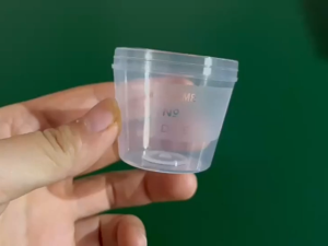 50pcs 40mL Specimen Cup Clamshell Urine Cup Specimen Containers For Urine