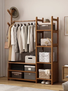 Gantungan Baju kayu /Lemari Bambu/Gantungan Baju Ruang Tamu/Minimalis Kapasitas Tinggi