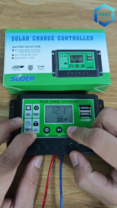 Bộ Điều Khiển Sạc Năng Lượng Mặt Trời PWM SUOER ST-D30 12V/24V Tự Nhận Bình Màn LCD USB Kép