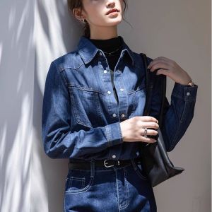 High Quality Stylish Spring Retro Denim Shirt Jacket