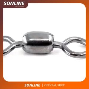SONLINE RSZH Connector Kili-kili Pancing Rolling Swivel Bahan Stainless Steel Fishing Gear