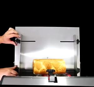 เครื่องหั่นขนมปังสี่เหลี่ยม/เครื่องตัดขนมปังสเตนเลสไฟฟ้า/เครื่องหั่นขนมปังปรับความกว้างได้