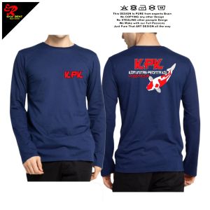 Kaos Pria Distro Gambar Ikan Koi Lengan Panjang