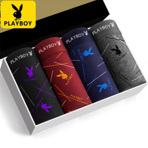 Quần Lót Nam Playboy Pure Cotton Antibacterial Breathable Boxer Briefs Quần Lót Nam Mùa Hè 2024 Quần Lót Nam Thoáng Khí Kháng Khuẩn