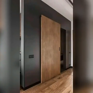 Concealed hinges barn door slide track Soft Closing Interior Wall Barn Door Hardware invisible sliding door system