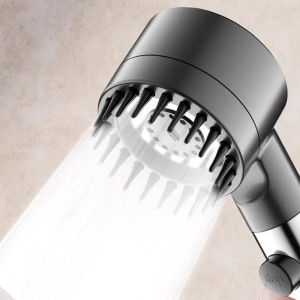 Turbocharged showerhead super strong showerhead super pressurized bathroom shower flower wine holder showerhead set