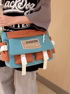 กระเป๋าสะพายเฉียงความจุใหญ่ สำหรับนักเรียนและการทำงาน