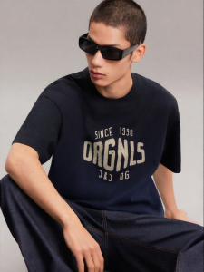 Jack Jones | Dye Process Letter Print Short Sleeve T-Shirts Cotton