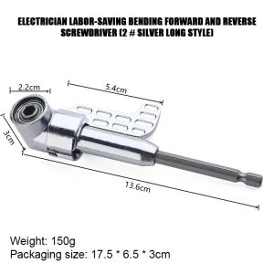 105 Degree Right Angle Drill Adapter Flexible Shaft Extension Bit for Screwdriver Hand Tool Electric Drills Cornerer Accessories