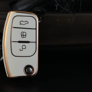 Bao Da Vỏ Bảo Vệ Ốp Chìa Khóa Bọc Chìa Khóa Cao Cấp Dùng Cho Xe Ô Tô Ford Ecosport Fiesta Focus Mondeo Chìa Gập
