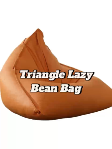 S10 Triangle Lazy Bean Bag Modern Sofa Chair – Lounger Seat for Living Room & Bedroom Waterproof PU Leather / Rainbow Culture