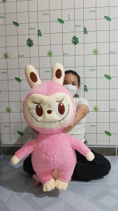 GẤU BÔNG LABUBU SIZE LỚN 80CM GỐI ÔM THỎ LABUBU VẢI MINISO SIÊU ÊM LÔNG MỊN AN TOÀN CHO BÉ