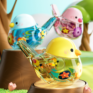 Colorful childrens cartoon bird whistle toy loading water to change tone