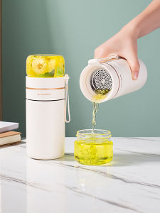 ถ้วยสูญญากาศแยกชาและน้ำแบบแยกชั้น 316L สแตนเลสสำหรับใช้ในออฟฟิศ ถ้วยชาแบบแยกชั้นสำหรับผู้ชายและผู้หญิง