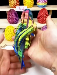 3D Printed Dragon Scale Egg Fidget Toy Easter Twist Decompression Dragon Egg Stress Relief Weird Sensory Toy For Kids Gifts