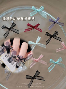 Nail Organza Bow Jewelry Lace Strap Three-Dimensional Fabric Fairy Style Bow Nail Ornament