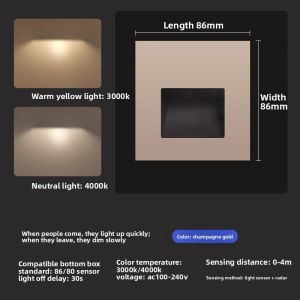 JINGYA | Smart Human Sensing LED Foot Light for Stairs Kickboards Corridors and Bedrooms