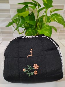 Mukena Terusan Mukena Parasut Hitam Bordir Adem Tebal