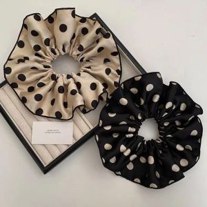 Large Polka Dot Hair Ties Womens Fashionable Hair Bands Super Size Cellophane Hair Bands Korean Style Fresh out New 2024