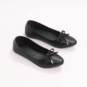 Sepatu balet flatshoes teplek wanita hitam kerja elegan murah kekinian korean style B11
