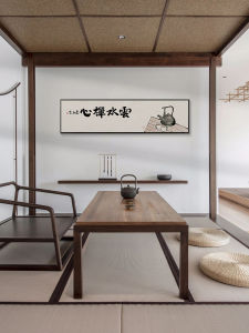 New Chinese Style Tea Room Wall Decorative Painting Tea Culture Background Arrangement Zen Decoration Painting Tea House Wall Art