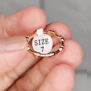 Girlie ACC - Cincin Love Titanium Steel Anti Karat Warna Rose Gold - Cincin Hati Aksesoris Wanita - Design Hati Korea Simple dan Elegan