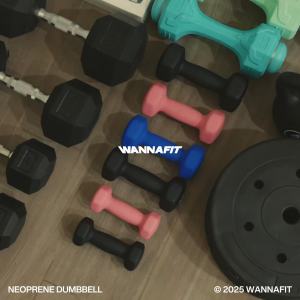 WANNAFIT Dumbbell 4kg Vinyl Neoprene | Dumbell Barbell Dumbel Barbel 4 kg | Alat Latihan Beban