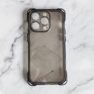 Transparent Soft Shell Phone Case with Four Corner Punching for Apple 17promax 16promax 15pro 14 Huawei P50 IP13 with Crossbody Rope