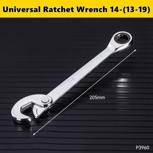 Universal 72-Tooth Ratchet Wrench Double Headed Labor Saving Adjustable Large Open End Wrench Steel High Hardness Repair Tools