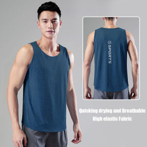 Luoke Sports Vest Mens Muscle Fitness Training Moisture-wicking and Sweatwicking Mens Sleeveless Tank Top with Sweatwicking Sweat