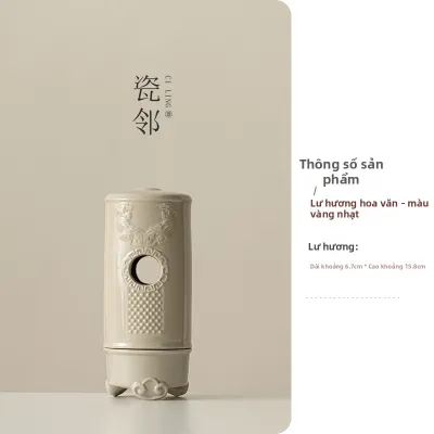 CILIN | Bụi Hương Cổ Điển Lò Đốt Trầm Hương Khắc Gỗ Tro Rừng Phụ Kiện Lễ Trà