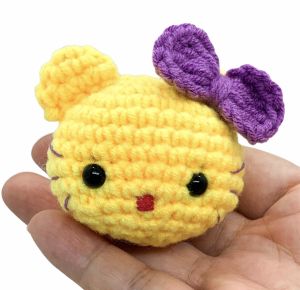 Handmade crochet key chain / Rantai kunci buatan tangan / Amigurumi Cat handmade crochet Kitty Kat mini keychain gift cute toy keychain kaitan amigurumi kunci