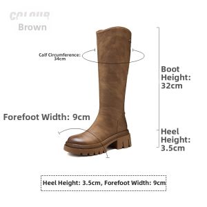 Josiny | English Style Slimming Long Boots