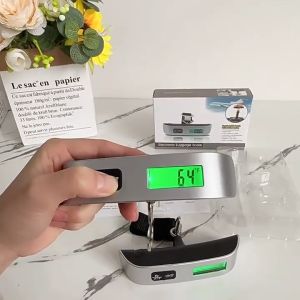 Travelers Luggage Scale Electronic LCD Digital Portable Hanging Plastic 110lb / 50kg