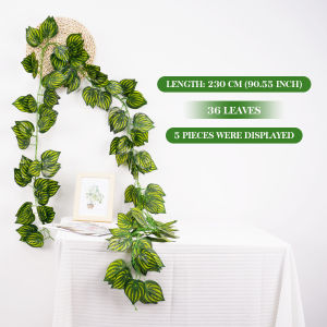230cm Artificial Hanging Plants Leaf Vine Fake Ivy Leaves Party Vines for Home Garland Wall Green Decoration Liana Silk