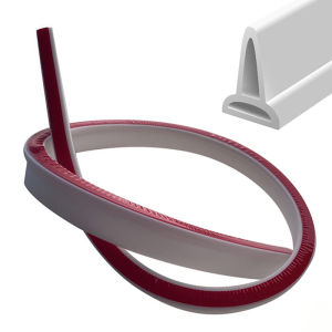 Water Shower Bathroom 1M Stopper Dam Barrier Seal Strip PVC Self-adhesive Practical Accessories High Quality