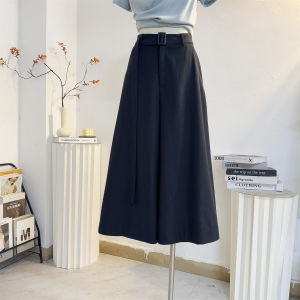 WANGGONGZHU | High Waist A-Line Casual Pants Womens Summer New Style Korean Fashion Loose Wide Leg Pants Elegant Simple Princess Skirt Pants