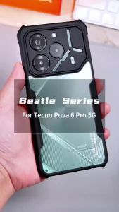 Case Tecno Pova 6 / 6 Pro Silikon Clear Bening Ring Magsave Standing Hp Soft Casing Handphone
