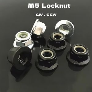 2/5pcs M5 Aluminum Alloy Nut for 5-Inch Quadcopter 2207 and 2306 Motors Featuring Colorful Locknuts to Prevent Nut Backlash