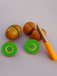 Wooden Velcro Sliceable Kiwi Toy for Kids
