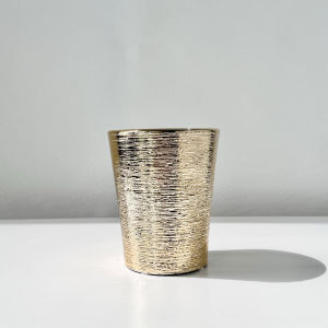 Modern Minimalist Silver Ceramic Flower Pots Small Size Metal Green Plant Fern Succulent Garden Decorative Planters Hygge Style