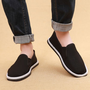 Resin Sole Old Beijing Cloth Shoes Mens Summer Breathable Non-Slip Comfortable Abrasion Resistant Slip-on Construction Site Casual Work Shoes
