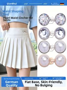 Qianbaihui | Waist Adjusting Buckles Pearl Decorative Buttons