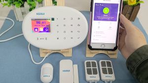 Alarm Rumah WIFI KERUI W20 Tuya Smartlife Sensor Asap Sistem Keamanan Rumah